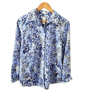 Chico's No Iron Button Up Shirt Size 1 (Women's Size 8)